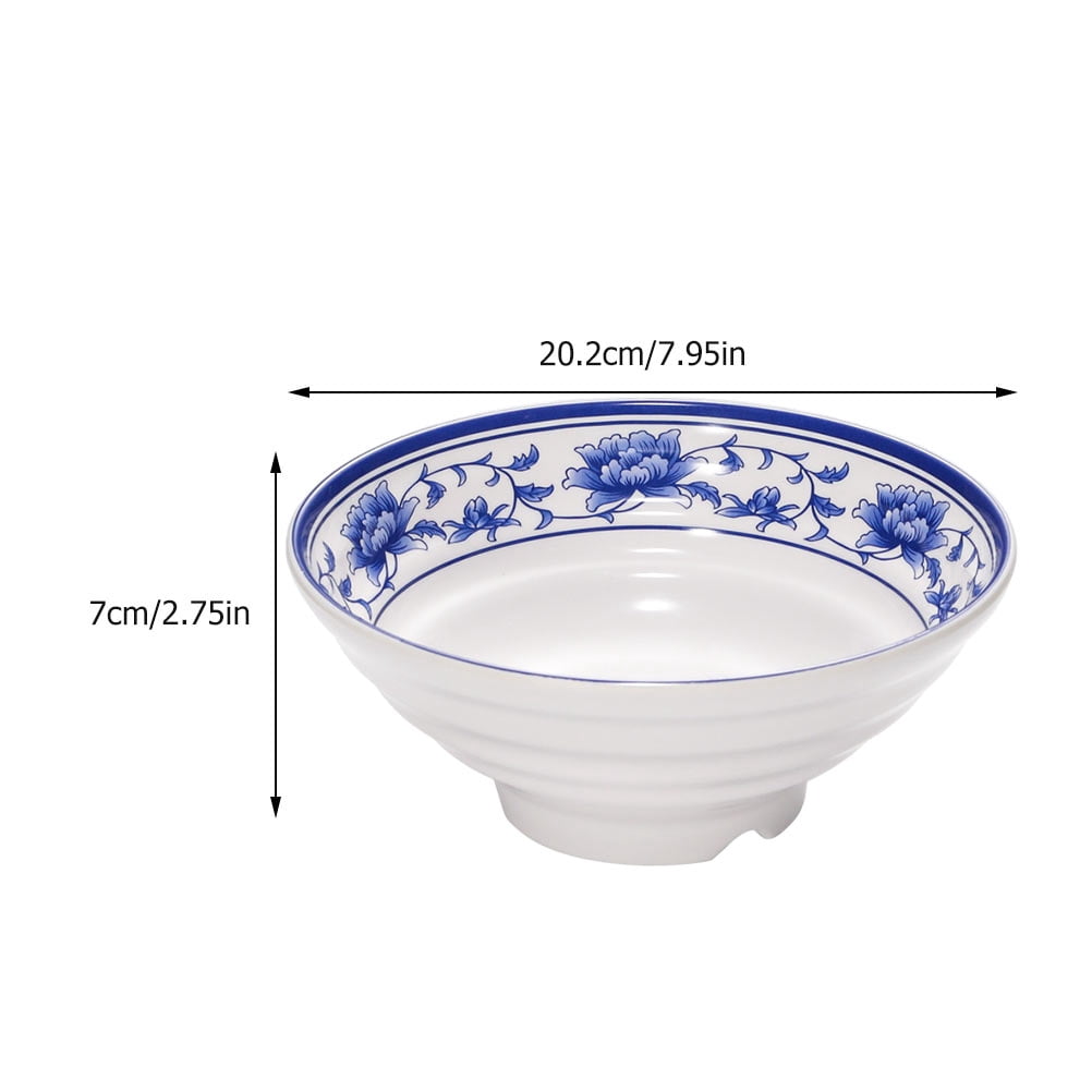 FUTUREORYY Large Noodle Bowl Blue and White mine 1Pc Chinese Style Tableware