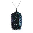 thumbnail image 3 of Gibobby Vestidos para Mujer Lentejuelas de colores Lentejuelas Sexy Tirantes Sin espalda Bolsa en V profunda Vestido de cadera Fiesta(Negro,G), 3 of 5