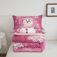 thumbnail image 5 of Manfei Xmas Holiday Season Full Size Comforter Sets,Cute Christmas Elf Bedding Comforter Set,Pink Reversible,3-Piece,1 Comforter and 2 Pillowcases, 5 of 7