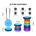 thumbnail image 3 of Banco Retráctil Taburete Plegable Portátil Telescópic Correa Sky Blue Rainbow MULTICOLOR, 3 of 5