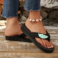 thumbnail image 5 of Abtuhar Women's Slippers Solid Color Round Toe Flop Flat Bottom, 5 of 5