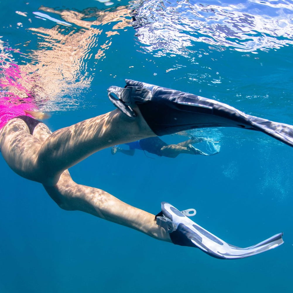 Ocean Reef Duo  Travel Ready Fins Set Scuba, Diving, Freedive, Snorkeling Blue
