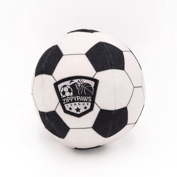 Pelota de fútbol de peluche de juguete para perros ZippyPaws SportsBallz