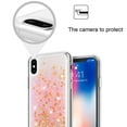 thumbnail image 4 of FIEWESEY Case for iPhone X,3 in1 Layers Hybrid Liquid Stars Shaped Glitter Flowing Quicksand case Clear Soft Shockproof TPU Slim Protective Cover for iPhone X/XS(Gold), 4 of 6
