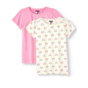 Limited Too Print and Solid Yummy Tees, 2-Pack (Little Girls & Big Girls)