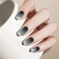 thumbnail image 1 of Uñas postizas cortas cuadradas con punta francesa, brillantes y reutilizables, 24 unidades A32, 1 of 5