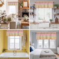 thumbnail image 7 of Pink Wood Grain Valances for Windows Country Pink Yellow Gradient Wooden Grain Stripe Valance Curtains Rod Pocket Bathroom Small Window Treatments for Kitchen Living Room Bedroom, 42"x12", 7 of 7