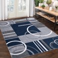 thumbnail image 1 of YUSAZENS 10x13 Modern Geometric Area Rug Abstract Washable Non-Slip Soft Carpet Stain Resistant for Living Room Dining Room Bedroom Blue, 1 of 8