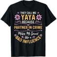 thumbnail image 2 of 100% Cotton Unisex They Call Me Yaya Because Partner in Crime T-Shirt, 2 of 5