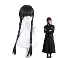 thumbnail image 4 of Peluca de Cosplay, disfraz de Cosplay negro, peluca de pelo largo, lavable para fiesta temática de Cosplay Likrtyny Para estrenar, 4 of 4