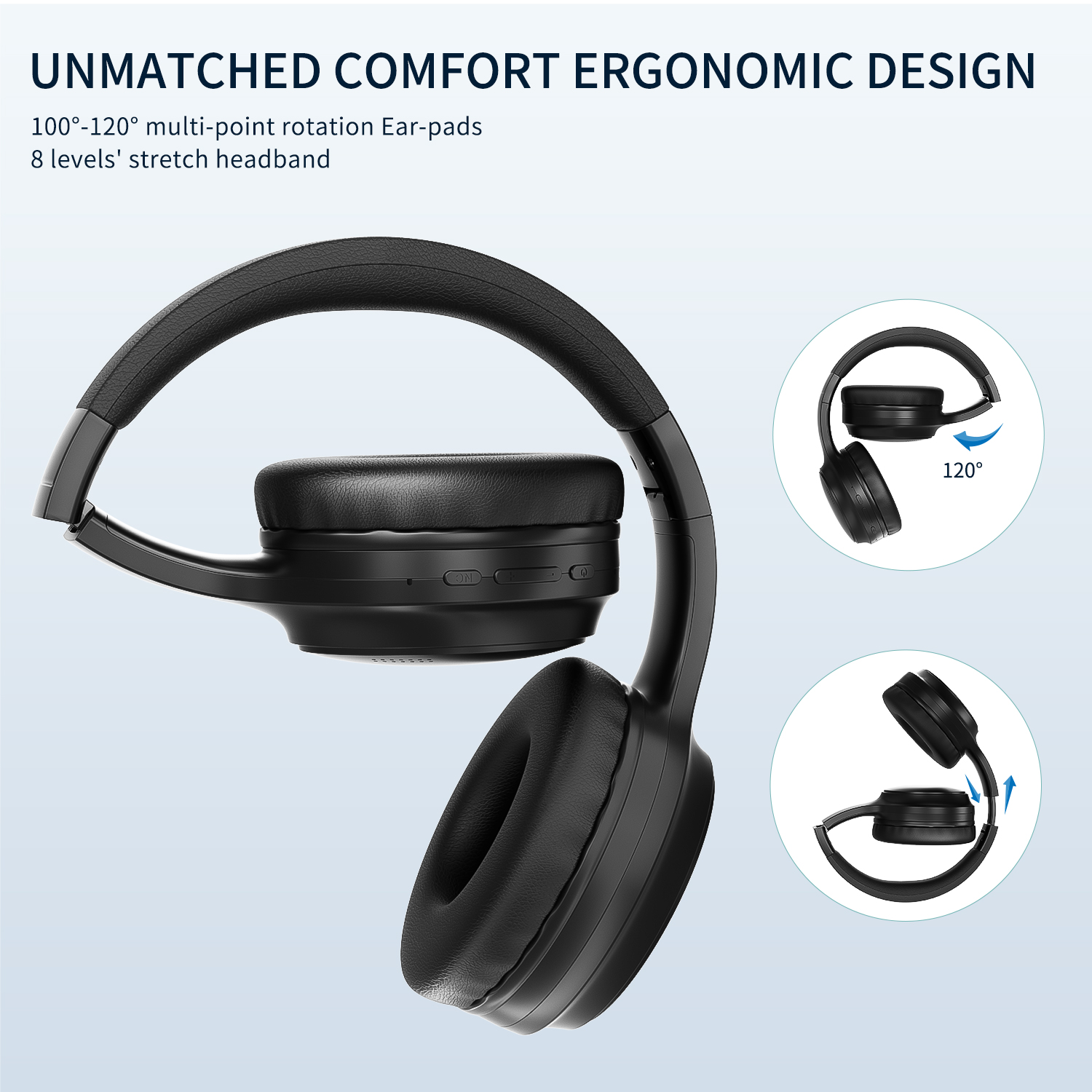 Cshidworld Wireless Over-Ear Headphones with Active Noise Cancelling photo 6