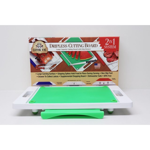 Karving King Dripless Cutting Board 2 in 1 System