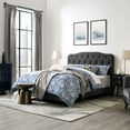 thumbnail image 3 of Amelia King Upholstered Fabric Bed Gray, 3 of 6