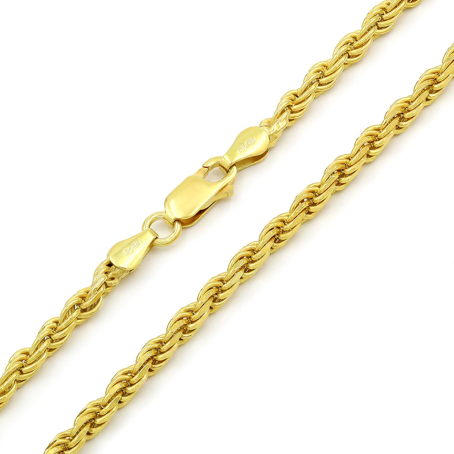 14K Gold Plated Sterling Silver Rope 