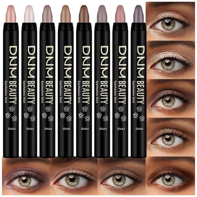 Set de sombras de ojos en crema Kaely, 8 unidades, para ojos impermeables