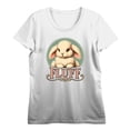 thumbnail image 5 of Fluff Bunny Women's Vivid White Crew Neck Short Sleeve Crop Tee-Medium, 5 of 7