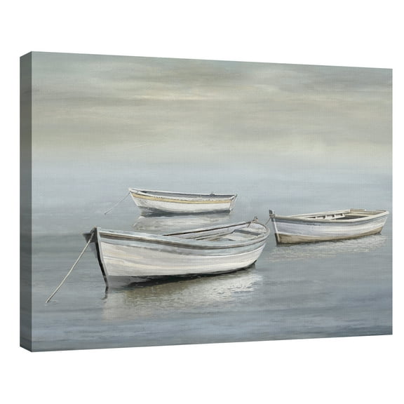 A Quiet Fleet by Mark Chandon Rowboats Canvas Art