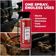 CorrosionX Rust Inhibitor, Industrial-Strength Dielectric Corrosion Prevention, Lubricant & Penetrant for Marine, Automotive, Electronics & RV Use, Protects Bolts, Cables, Engines, 6 oz aerosol