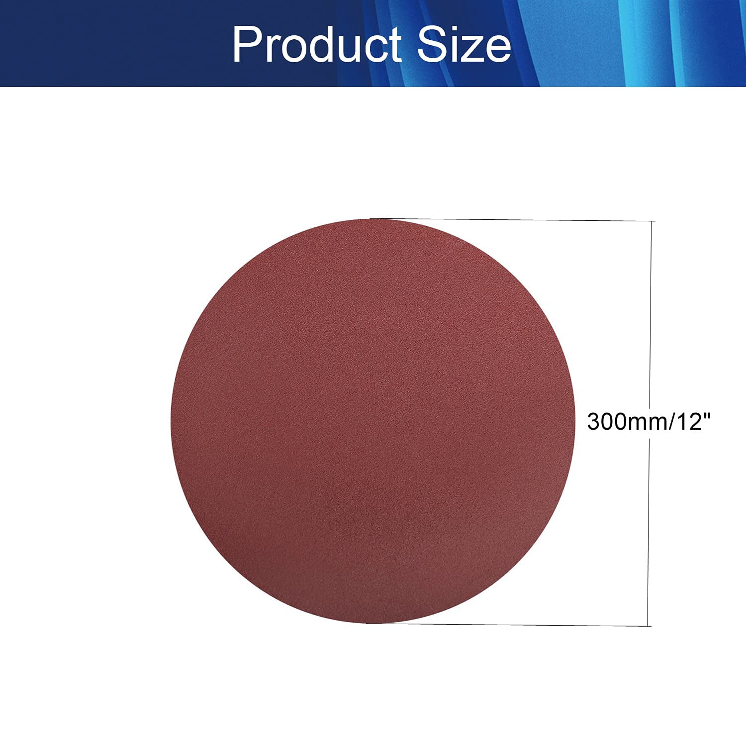 XiHAMA 12-inch PSA Sanding Discs 60 Grits NO-Hole Self Stick Adhesive Back Aluminum Oxide Sanding Discs for Orbital Sander