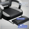 thumbnail image 4 of Bossin Gaming Chairs with Footrest,Massage Leather Game Chair for Adults,Big and Tall Gamer Chair with Headrest and Lumbar Support, 4 of 9