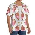 thumbnail image 2 of Pofeuu Sloth with Donuts1 Print Mens Casual Short Sleeve Shirts Beach Summer Spread Collar Pocket Tops Men's Casual Short-sleeved Shirt-X-Large, 2 of 5