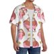 thumbnail image 2 of Balery Sloth with Donuts1 Camisa Casual de Manga Corta con Botones para Hombre, Texturizada, Estilo Cubano, para Playa, Verano-Small, 2 of 5