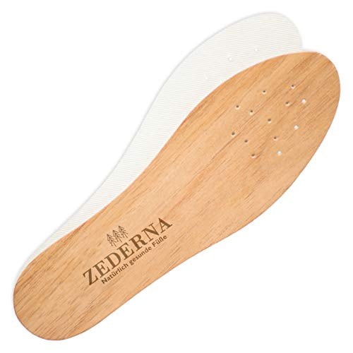 Zederna Cedar Wood Shoe Insoles Inserts Made of Natural Cedar Wood