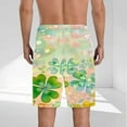 thumbnail image 6 of DJDLJWCJ Mens Pajamas Shorts Loose Solid Elastic Waist Knee Length Breathable Leightweight Thin Soft Drawstring, Short Pajamas C Green XL, 6 of 6