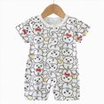 thumbnail image 2 of Kedxroy Unisex Baby Newborn Infant Romper for 3M 6M 9M 12M 18M 24M Clothes Short Sleeve Jumpsuit Onesie Bodysuit(White,0-6 M), 2 of 4