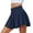 Dark Blue, variant on Women Flared High Waist Skater Skirt A Line Pleated Mini Skirt Stretchy Casual Basic Dance Skirt for Everyday Wear Black M