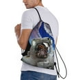 thumbnail image 3 of Bingfone Astronaut In Outer Space Drawstrings Backpacks Bags For Men Women Gym Drawstrings Bag, 3 of 9