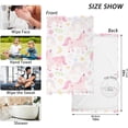 thumbnail image 2 of Coolnut 2 PCS Hand TowelsUnicorn Rainbow 16 x 28 Inch Soft Highly Absorbent Cotton Bathroom Towels for Bathroom Ktichen Travel SPA Gym, 2 of 6