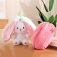 thumbnail image 5 of Easter Bunny Stuffed Animal Plush, Reversible Bunny Carrot Strawberry Pillow with Zipper, Cute Rabbit Sofa Pillow Decoration Doll, Soft Plush Toy for Boys Girls, 5 of 7
