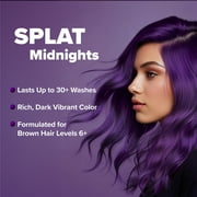 Splat Midnight Tanzanite Hair Dye Kit, Semi-Permanent Purple Hair Color for Brunettes