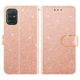 thumbnail image 3 of Compatible with Samsung Galaxy A51 5G/A 51 5G UW Verizon Wallet Phone Case and Tempered Glass Screen Protector Flip Credit Card Holder Stand Bling Glitter Cell Cover for 51A G5 S51 Women Men Pink, 3 of 8