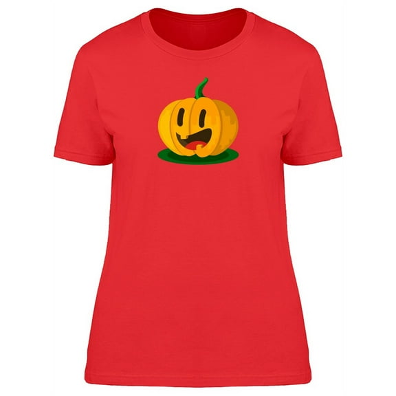 Cute Pumpkin Halloween Cartoon T-Shirt Women -Image by Shutterstock, Female Small