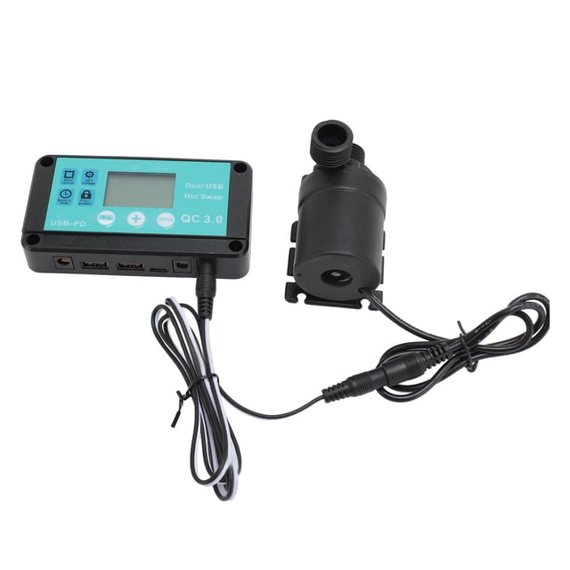 "Silent Solar-Powered Water Pump Kit - Adjustable Flow & Timer for Eco-Friendly Irrigation, Pool Circulation (800L/H, 100-240V US Plug)"