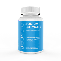 BodyBio Sodium Butyrate Gut Health Supplement 100 Capsules