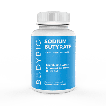 BodyBio Sodium Butyrate Gut Health Supplement 100 Capsules