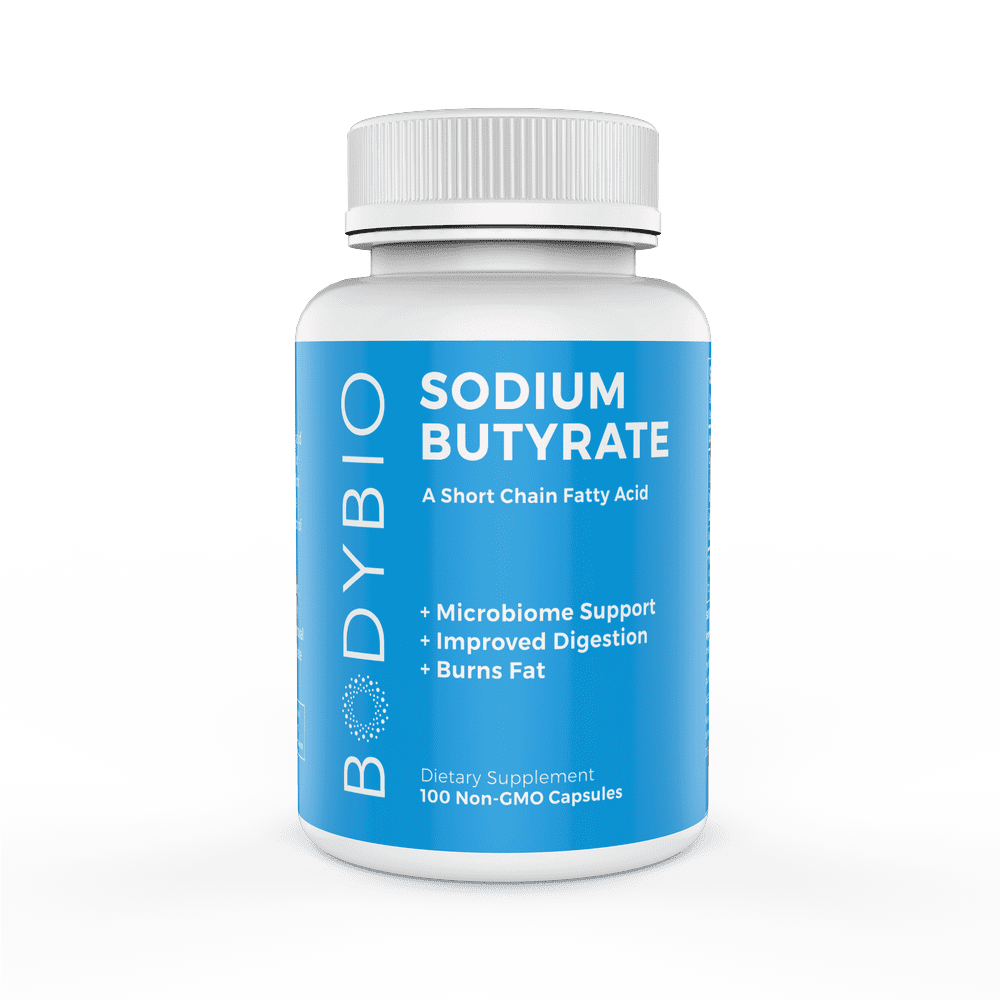 BodyBio Sodium Butyrate Gut Health Supplement 100 Capsules - Walmart ...