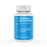 BodyBio Sodium Butyrate Gut Health Supplement 100 Capsules