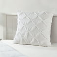 thumbnail image 2 of Mainstays Euro Microfiber Pintuck Pleat Pillow Sham, White, 26"x26", 2 of 6
