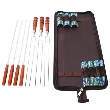 

BESTONZON 1 Set of Portable Stainless Steel Barbecue Skewers Barbecue Sticks Barbecue Supplies