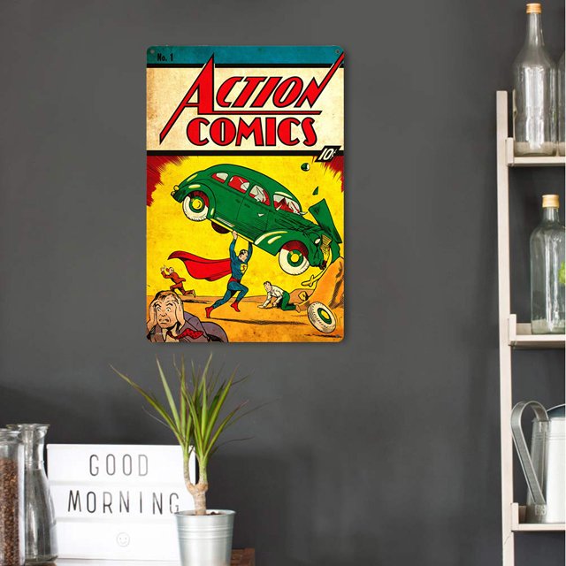Hogar Resistente A La Intemperie Retro Chic Avenger Signo Hierro Pintura Pared Dibujo Plantillas Likrtyny Arte Deco