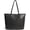 Black, variant on CoCoMangos Zipper Tote Bag for Women Soft Vegan Leather Handbag for Work, Travel & Everyday Use