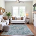 thumbnail image 6 of Addison Rugs Mayfield Premium Machine Washable Traditional Global Teal Rectangle Rug, 10' x 14', 6 of 6
