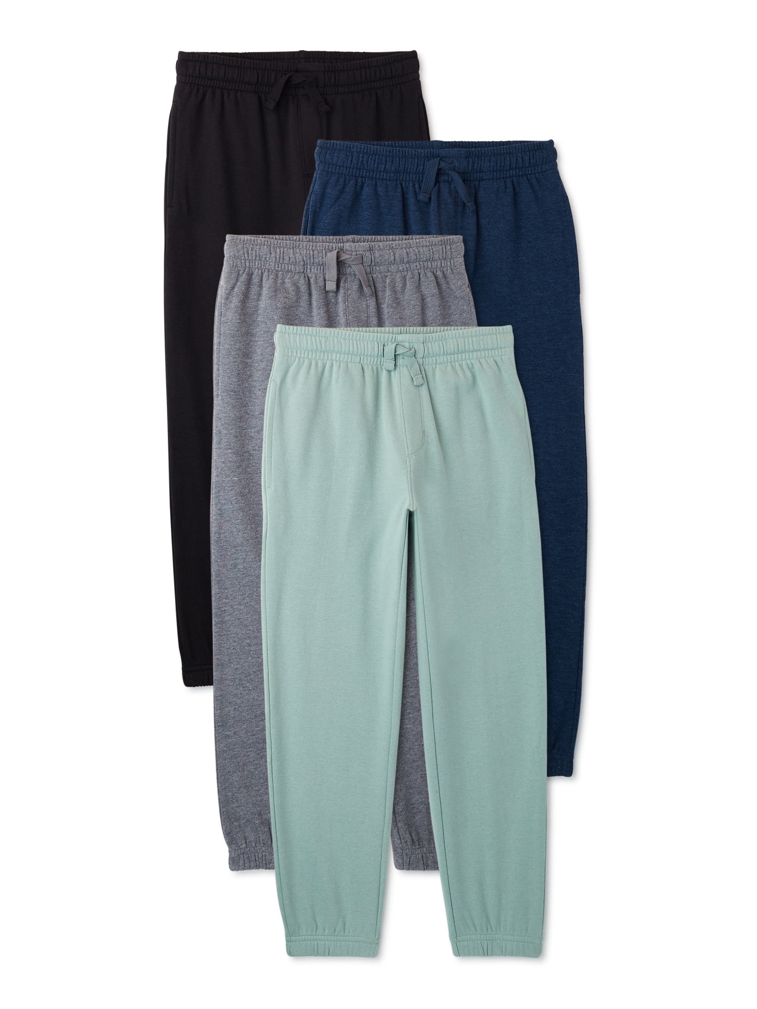 Quad Seven Boy’ Sweatpants Size: 8-18 4 Pack Active Fleece Joggers 