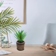 thumbnail image 5 of 2pcs simulation succulent potted plants, wooden barrels, cement pots, fake flowers, creative ornaments, artificial green plants, 5 of 5