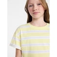 thumbnail image 5 of Weekend Academy Girls Stripe Boxy Tee, Sizes 4-18, 5 of 6
