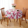 thumbnail image 3 of Round Tablecloth 60 Inch Table Cover Wrinkle Free Daisy Dining Kitchen, 3 of 5